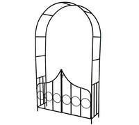 tectake Arco Giardino in Ferro per rampicanti Arco per Rosa decorationi con Porta