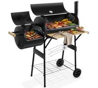 tectake® Barbecue a Carbonella 2 in 1, 2 Camere, 110 x 60 x 116 cm, Camino