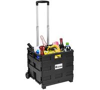 tectake® Carrello, Porta Spesa, Trolley, Pieghevole, Manico, Telescopico, Alluminio, 35 kg, 2 Ruote, Plastica ABS, 45x37,5x45-97 cm