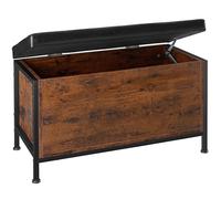 TecTake 801077 Cassapanca imbottita Calico, Stabile base in acciaio, Superfici di seduta comode