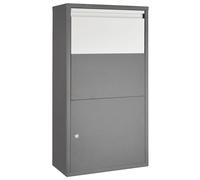 tectake® Cassetta per Pacchi, Cassetta della Posta Preassemblata, Apertura Cassetta Postale per Esterni con Blocco Antifurto, Serratura Cilindrica con Due Chiavi, Cassetta Lettere 44 x 22 x 82 cm