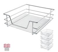 TecTake 800306 Cassetti da Cucina con ripiano telescopiche - Disponibili in Diverse Misure e Quantità - (4X per 50 cm | No. 403441)