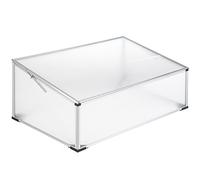 tectake® Cassone a Letto Caldo, Aiuola Rialzata per Giardino, Semenzaio con Tetto Bloccabile, in Alluminio, Lastre Alveolari Trasparenti, Piedi in Plastica - 102 x 61 x 41 cm / 31 cm, 2 kg