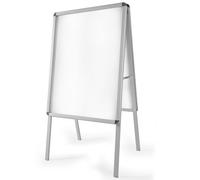 TecTake® Cavalletto Espositore Pubblicitario A1, Alluminio con Angoli Cromati, Portacartelloni Bifacciale, Adatto per Poster DIN A1, 2 Fogli Protettivi Contro Sporco e Intemperie, 64x65x118 cm