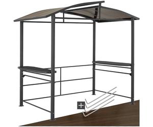 tectake® Chiosco per grigliate Asado, Telaio Stabile, Struttura Robusta, Ottimale per Giardino, Accessori Arredamento Esterno, Areazione, Arredo Giardino, Copertura, Riparo