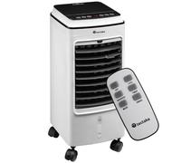 tectake® Condizionatore Portatile, Umidificatore Ambiente, Ventilatore, Raffrescatore d'Aria, Serbatoio Acqua con Indicatore, Pannello di Controllo Touch, Tre Livelli di Velocità - Bianco