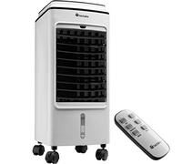 tectake® Condizionatore Portatile, Umidificatore Ambiente, Ventilatore, Raffrescatore d'Aria, Serbatoio Acqua con Indicatore, Pannello di Controllo Touch, Tre Livelli di Velocità - Bianco