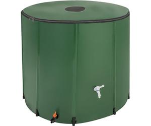 tectake® Contenitore per Acqua Piovana, Serbatoio Cisterna Recupero Acqua Piovana, Pieghevole, Antidebordante, Inossidabile, con Griglia di Protezione, Serbatoio Acqua Richiudibile - 750 L