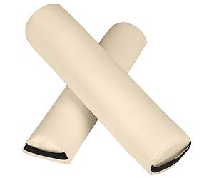 tectake® Cuscino Ortopedico, Cuscini Letto Cilindrico, Ginocchia e Schiena, Con Imbottitura Morbida, Cerniera Lampo, Facile da Lavare, Ideale Mal di Schiena e Posizione Corretta - Beige