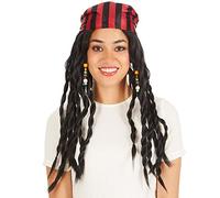 TecTake dressforfun Parrucca - Corsara | Belle e Selvagge Treccine Rasta | incl. Magnifica Fascia per Capelli