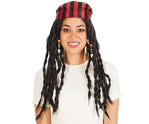 TecTake dressforfun Parrucca - Corsara | Belle e Selvagge Treccine Rasta | incl. Magnifica Fascia per Capelli
