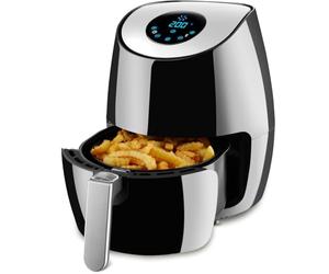 tectake® Friggitrice ad Aria Calda 3.6 l, Robot Cucina, 2.6 Litri/1350W, Display, Touchscreen LED, Cassetto Removibile Cestello, Temperatura e Tempo Regolabili, Libro Ricette Friggitrice ad Aria