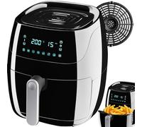 tectake® Friggitrice ad Aria Yaiza, Schermo a Sfioramento Intuitivo, Sei Tasti Programma, Forno Friggitrice ad Aria, Cestello, Ricettario per Friggitrice ad Aria, Air Fryer, Elettrodomestici Cucina