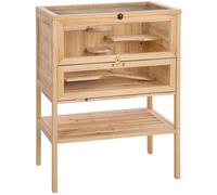 tectake Gabbia XXL Legno per Roditori, Cucce e Habitat, Coniglio Nano Cri
