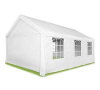 tectake® Gazebo da Esterno 6x4m, Gazebo Esterno Resistente con Struttura in Acciaio, Gazebo da Giardino Impermeabile, con Finestre Trasparenti, Gazebo con Pareti Laterali - Bianco