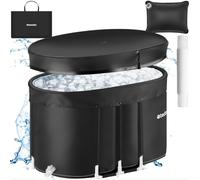 tectake® Ice Bath Tub Bagno di Ghiaccio Wim Hof Espoo, Piscina da esterno per ghiaccio Pieghevole, Isolamento Triplo, Vasca Ghiaccio, Per Crioterapia e Recupero Sportivo - 105 x 70 x 65 cm