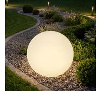 tectake® Lampada da terra Sfera LED, luce RGB da esterno e interno, telecomando, 16 colori, 1200 lumen, IP44 water proof, polietilene, luci giardino arredo esterno, piedini - M - Ø 50 x 50 cm