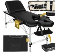 TecTake® Lettino Massaggio Portatile, Letto Pieghevole Massaggi a 3 Zone, Lettino Massaggio Professionale, Lettino da Massaggio con Borsa Trasporto Inclusa - Larghezza senza braccioli: 61 cm, Nero