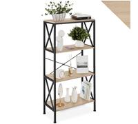 Scaffali alti libreria 4 ripiani scaffali cucina legno metallo stile industrial