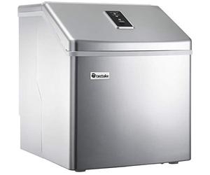 tectake® Macchina Professionale per Ghiaccio, Cubetti Trasparenti Pronti in 15 Minuti, 13kg in 24 Ore, Certificato GS/Intertek, Macchina del ghiaccio, Ideale per Cocktail Party