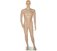 tectake® Manichino da vetrina, braccia mobili, testa girevole, base in vetro attacco al polpaccio, postura, Busto Da Sarta, taglia e cuci, Sartoria, Manichino Sartoriale Regolabile, Negozio -Uomo