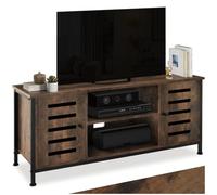 tectake® Mobile TV 110x41,5x50,5cm, Stile Industriale, Legno e Acciaio