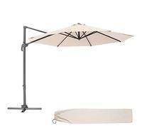 Ombrellone Giardino con Manovella Allu UV 50+ Ø 300 cm con Involucro Protettivo