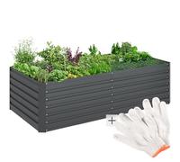 Aiuola rialzata lamiera acciaio cassa piante giardino erbe zincata 1200 L