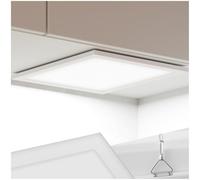 tectake® Pannello LED da Soffitto, Effetto Retroilluminato Fluttuante | Luce Uniforme, senza Sfarfallio, Montaggio a Parete o Soffitto, Acciaio e Alluminio Verniciati, Cavo 45 cm, Bianco