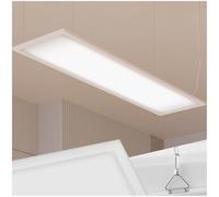 tectake® Pannello LED Lucerna - Pannello LED con sistema da soffitto, Plafoniera LED ultrapiatta, Ultra sottile, bianco caldo 3000 k, 36 W, lampada da soggiorno a risparmio energetico, 119,5 x 29,5 cm