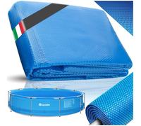 TecTake 800712 Pellicola Solare Copripiscina Rotonda, da Ritagliare su Misura, Blu - Disponibili in Diverse Misure (3,81 m | 403108)