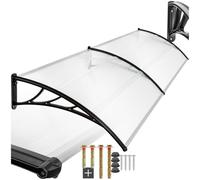 tectake®, pensilina da esterno, tettoia per esterno, balcone, pergola addossata, resistente intemperie, plexiglass trasparente, tettoia per esterno in pvc, policarbonato trasparente - 300 x 100 cm