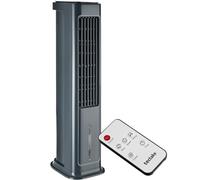 tectake® Raffrescatore d'aria 4in1, Condizionatore Portatile, Serbatoio 5L 2 Siberini, Ventilatore a Torre Purificatore 3 Modalità, Telecomando Timer, Climatizzatore Portatile Silenzioso - Antracite
