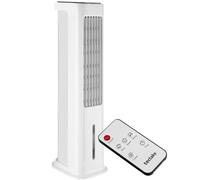tectake® Raffrescatore d'aria 4in1, Condizionatore Portatile, Serbatoio 5L, 2 Siberini, Ventilatore a Torre, Purificatore, 3 Modalità, Telecomando Timer, Climatizzatore Portatile Silenzioso - Bianco