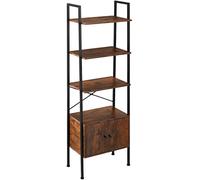 Scaffale alto 4 ripiani armadio mensole libreria legno metallo industrial