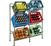 TecTake SCAFFALE SINGOLO PER CASSE BEVANDE SUPPORTO ARMADIO MULTIUSO PORTA SCATOLE BOX - modelli differenti - (PER 6 CASSE | no. 401728)