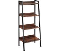 TecTake 801099 Scaffalatura, pannello in truciolato effetto legno, stabile telaio in acciaio (Chatham, 57,5 x 34 x 138 cm, industriale scuro)