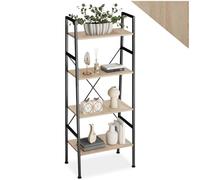 TecTake 800898 Scaffale a scala Newcastle 57,5 x 35,5 x 139cm, capacità massima di carico 60 kg (Chiaro)