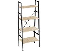 TecTake 800898 Scaffale a scala Newcastle 57,5 x 35,5 x 139cm, capacità massima di carico 60 kg (Chiaro)