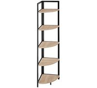 TecTake 801164 Scaffali ad angolo Castlebar, 5 ripiani, Pannello in truciolato effetto legno (Industriale legno chiaro, rovere Sonoma)