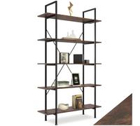 Scaffale Verticale con 5 Ripiani Libreria Stile Industrial Multifunzione Nuovo