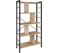 Scaffale in Verticale Libreria Mobile Ripiani Scomparti Arredamento Industriale