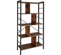 Scaffale in Verticale Libreria Mobile Ripiani Scomparti Arredamento Industriale