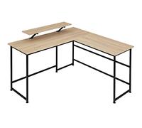 TecTake 800929 Scrivania Melrose, Grande piano scrivania, Ripiano per schermo mobile (industrial chiaro)