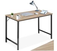 TecTake® Scrivania Moderna, Regolabile In Altezza, Design Industriale, Scrivania In Legno, Struttura In Acciaio, Tavolo da Studio e Ufficio - 120x50x75,5 cm, Industriale Chiaro