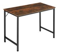 TecTake® Scrivania Moderna, Scrivania Regolabile In Altezza, Design Industriale, in Legno, Struttura In Acciaio, Tavolo da Studio o da Ufficio - 100x50x75,5 cm, Industriale Scuro