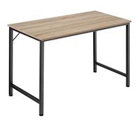 TecTake® Scrivania Moderna, Scrivania Regolabile In Altezza, Design Industriale, Scrivania In Legno, Struttura In Acciaio, Tavolo da Studio, Scrivania Ufficio - 120x50x75,5 cm, Industriale Chiaro