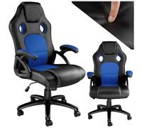 TecTake, Sedia da ufficio e da gaming 403466 - Vari colori (nero/blu)