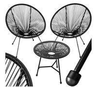 Set di Arredo 2x Sedie Tavolo Prendisole Giardino Relax Poltrone Outdoor Mobili