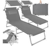 TecTake® Set 2X Lettino Pieghevole Lettini Prendisole Pieghevoli Sdraio con